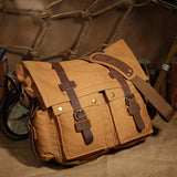 SAC MESSAGER FASHION VINTAGE EN TOILE POUR HOMME