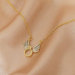Collier Aile D'ange En Argent Sterling