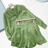 T-shirt et short boutonnés oversize deux pièces pour femme