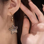 Boucles d'oreilles étoile en cristal scintillant