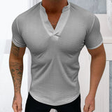 T-shirt élégant à col en V pour hommes