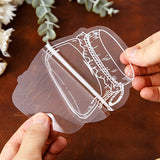 Signets de fleurs séchées transparentes(2PCS)