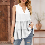 T-shirt ample sans manches col V imprimé