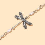 Bracelet de cheville femme libellule insecte