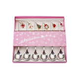 Décorations de Noël pour la maison - Ensemble-cadeau de cuillères en métal de Noël