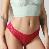 Sous-vêtements en coton de couleur unie pour femmes