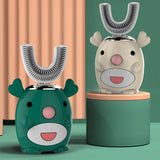 Brosse à dents électrique étanche pour enfants en forme de U