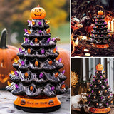 Sapin De Noël De Lumières Colorées D'Halloween