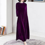Robe en Velours Doré