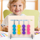 Puzzle logique coulissant en bois à 2 faces