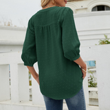 Chemise Á Col Montant Et Manches Mi-longues