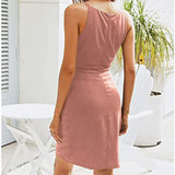 Robe de soirée mince sans manches sexy