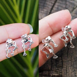 Boucles d'Oreilles Grenouille Vintage, Bijoux d'Amant de Grenouille