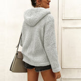 Sweat à capuche zippé en peluche