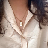 Collier lettre en acier inoxydable pour femme