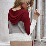 Pull en maille avec capuche