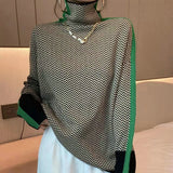 Manches à Col Élevé Contrastantes