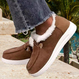 Femmes Winter Plus Velvet Mocassins Plats Épais