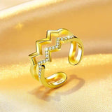 Bague Vague Diamant Double Couche