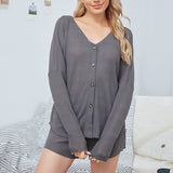 Ensemble de vêtements de détente sexy à manches longues pour femmes