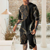 Costume de short à imprimé tigre à la mode pour hommes