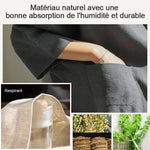 Veste d'automne vintage ample en coton et lin