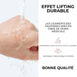 Bandes invisibles à double paupière
