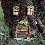 Décoration de Fenêtres Lumineuses en Arbre de Résine de Jardin