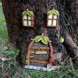 Décoration de Fenêtres Lumineuses en Arbre de Résine de Jardin