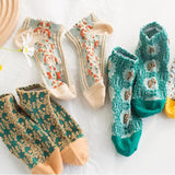 Chaussettes en coton gaufré vintage