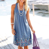 Robe ample imprimée sans manches