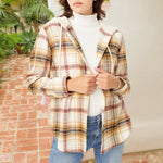 Veste Chemise Décontractée Boutonnée à Capuche