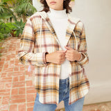 Veste Chemise Décontractée Boutonnée à Capuche