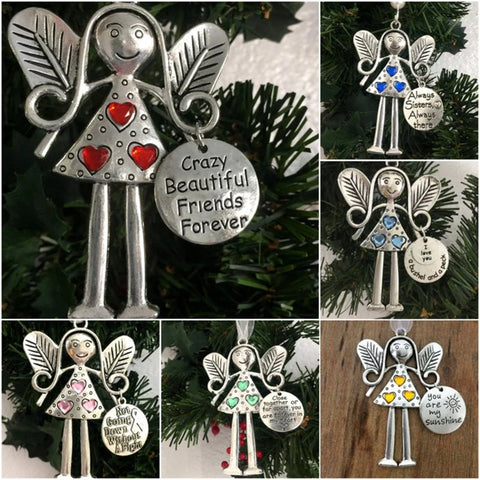 🪽Des amis fous et beaux pour toujours – Cadeau de Noël d’ornement d’ange