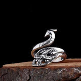 Bague au crochet avec motif de paon