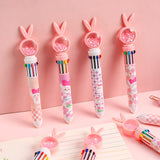 Stylos à bille lapin dessin animé 10 couleurs
