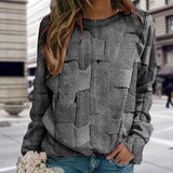 Sweat Ample à Capuche Imprimé