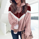 Manteau en laine contrastée