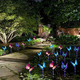 Lumières solaires d'extérieur de papillons pour jardin