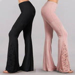 Femmes Pantalon Évasées Dentelles de la Mode