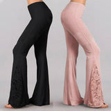 Femmes Pantalon Évasées Dentelles de la Mode