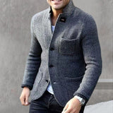 Veste à Col Montant Épaissie de Haute Qualité pour Hommes