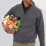 Pull épais décontracté et confortable avec fermeture éclair