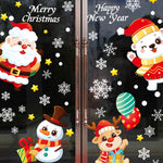 Autocollants de fenêtre de Noël, décoration réutilisable double face