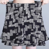 Jupe taille haute en mousseline de soie