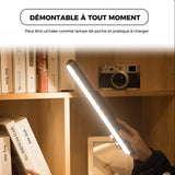 Lampe de lecture magnétique à longue bande