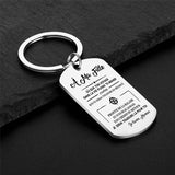 Porte-clés Militaires en Acier Inoxydable