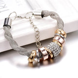 Bracelet d'accent d'anneau entrelacé