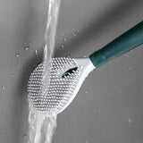 Brosse de toilette en silicone à suspendre au mur sans poinçon domestique