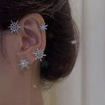 Boucles D'oreilles Diamant Et Zircon Sans Trous